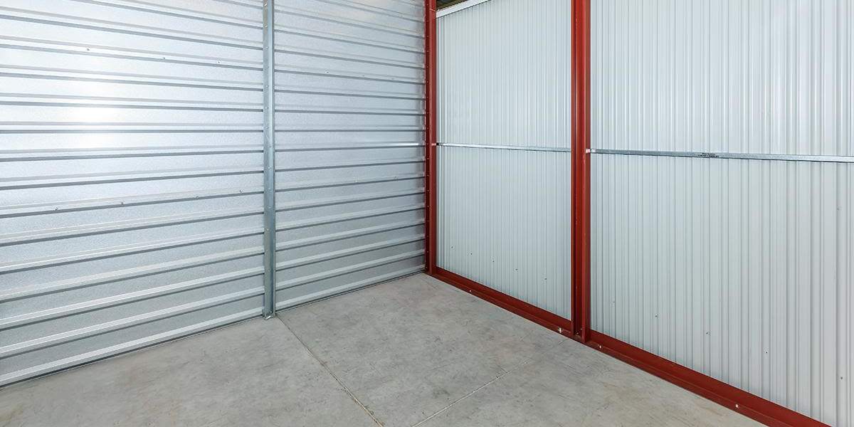 Storage unit interior at Sand Canyon RV and Self Storage in Canyon Country, California