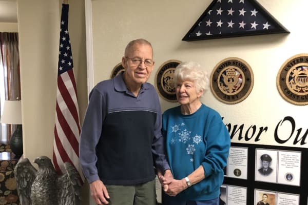 Frank Dooley and Mary Bowman at Paloma Landing Retirement Community in Albuquerque, New Mexico