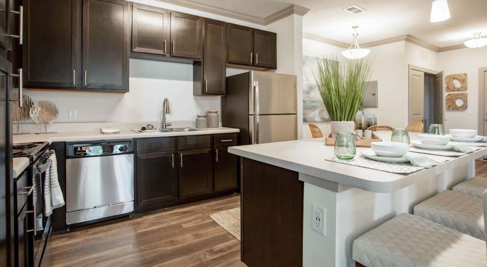 Luxury kitchen at Glades at Gulf View in Port Richey,Florida