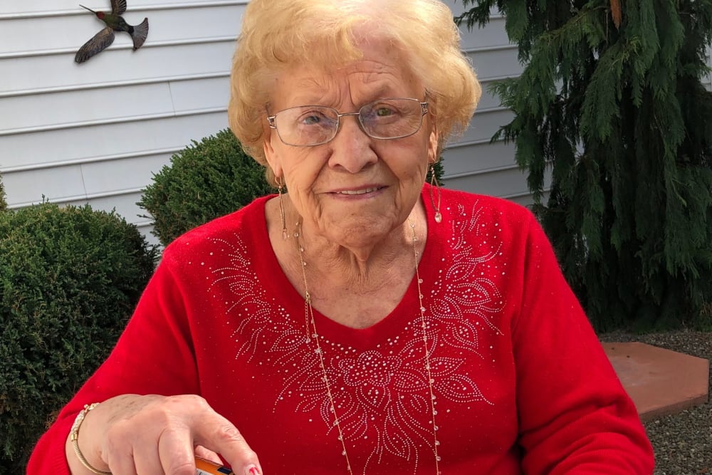 Resident gardening at Heritage Hill Senior Community in Weatherly, Pennsylvania