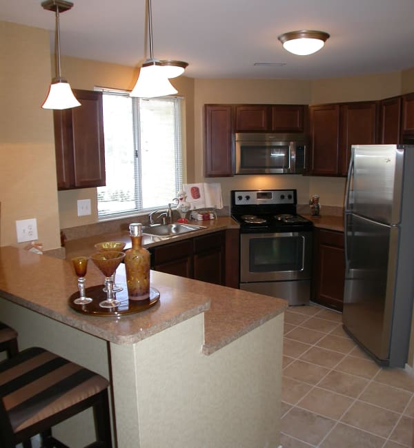 Well equipped kitchen at Amberly