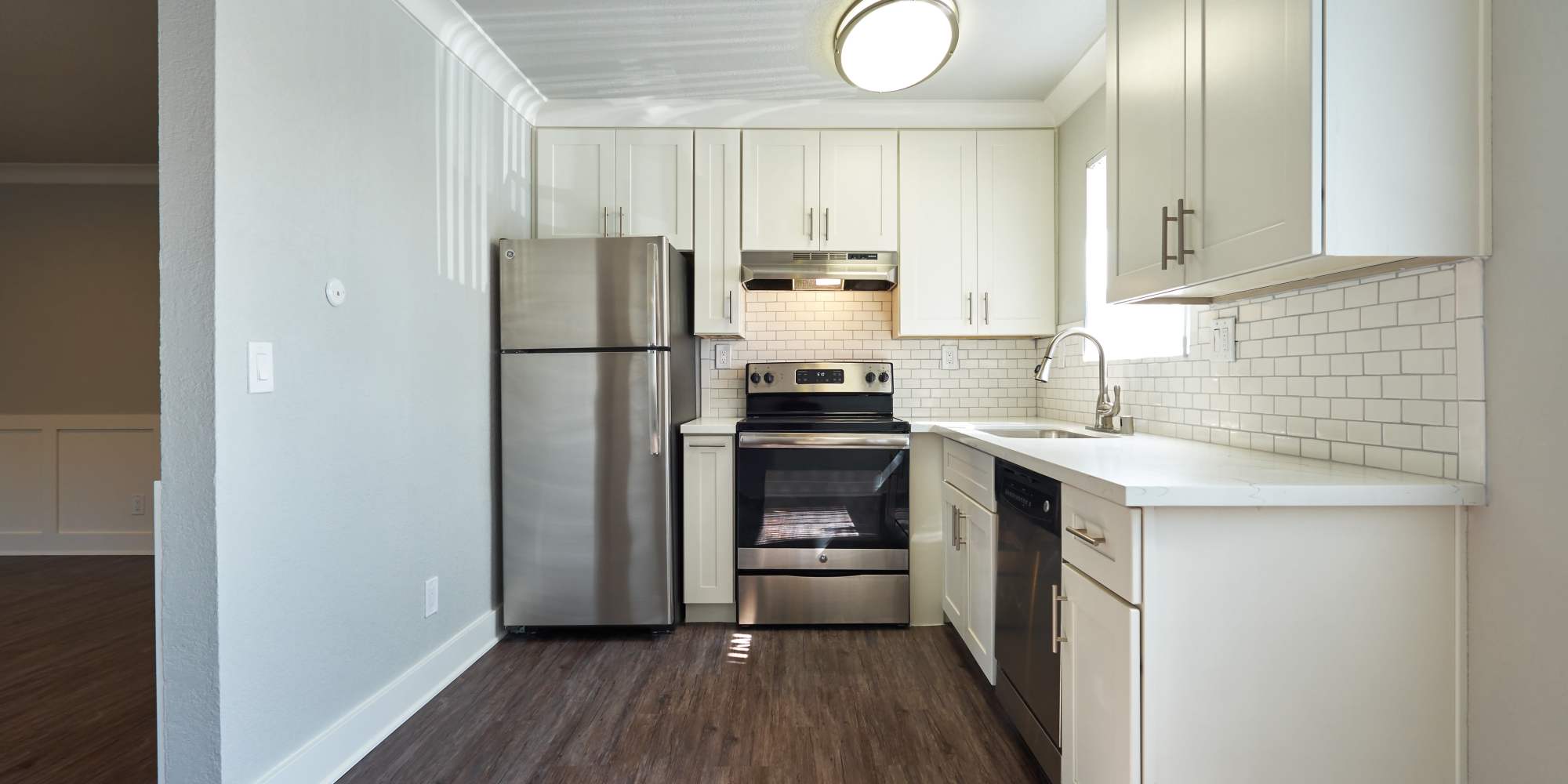 kitchen view at 24th Ave Apartments in Santa Cruz, California