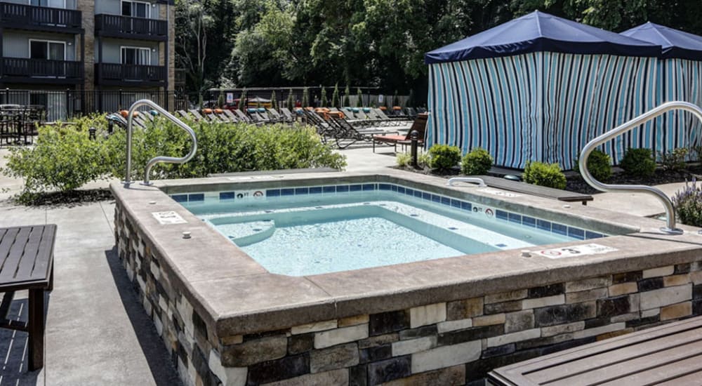Hot tub at The Falls in Mission, Kansas