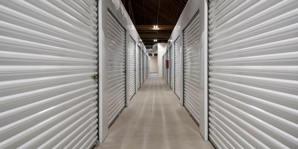 Indoor climate controlled storage units at StorQuest Express Self Service Storage in Sonora, California