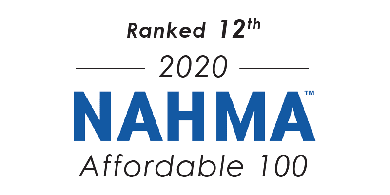 Ranked 12th in 2020 NAHMA Affordable 100 award for Edgewood Management in Gaithersburg, Maryland