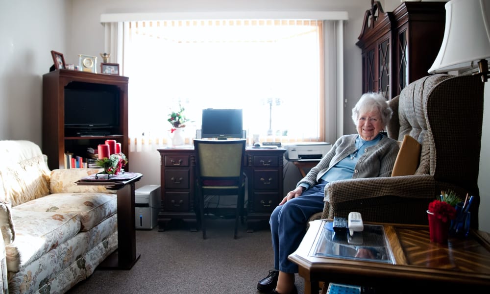 Private room of a resident at Ingleside Communities in Mount Horeb, Wisconsin