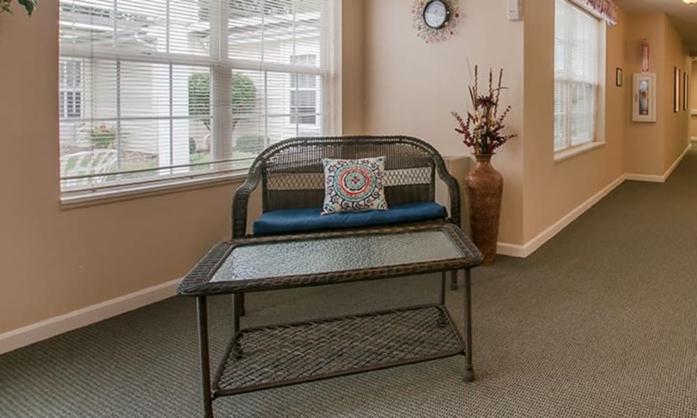 Sitting area by window at Randall Residence of Newark in Newark, Ohio