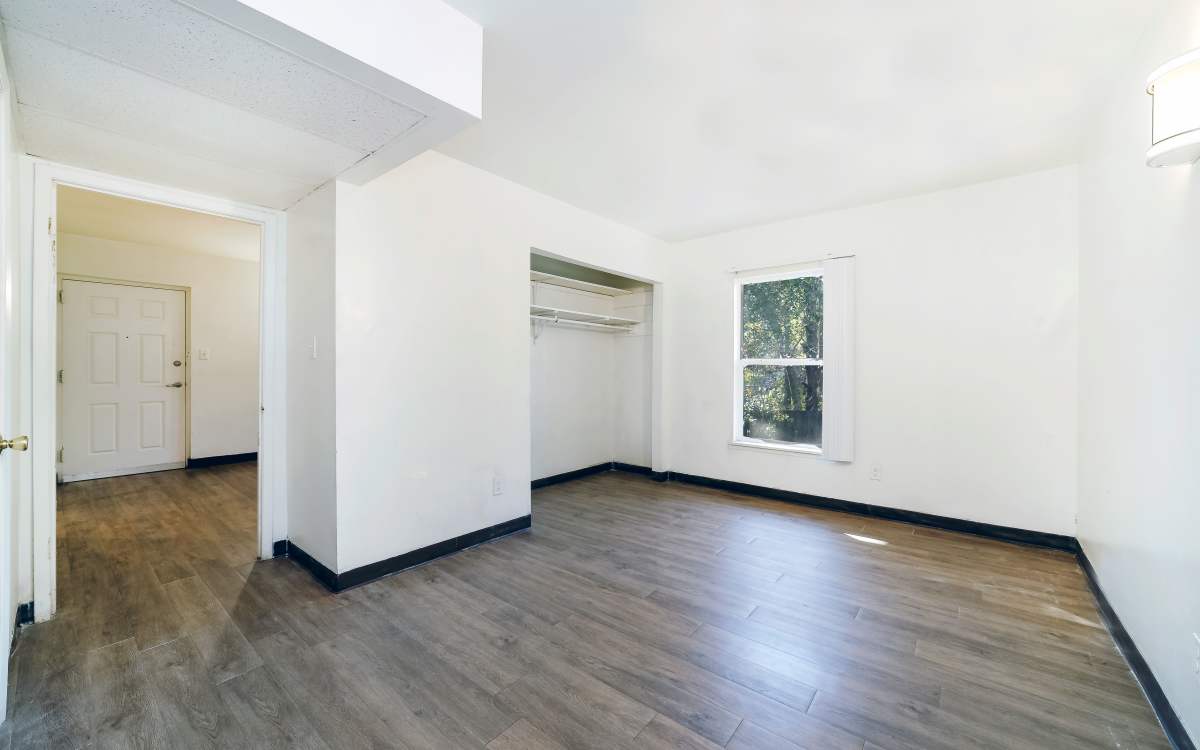Bedroom with closet at Magnolia Terrace in Tallahassee, Florida