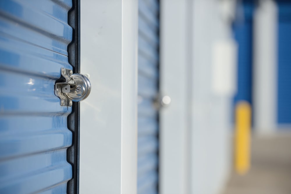 Locks on storage units at Redmond Mini Storage in Redmond, Washington
