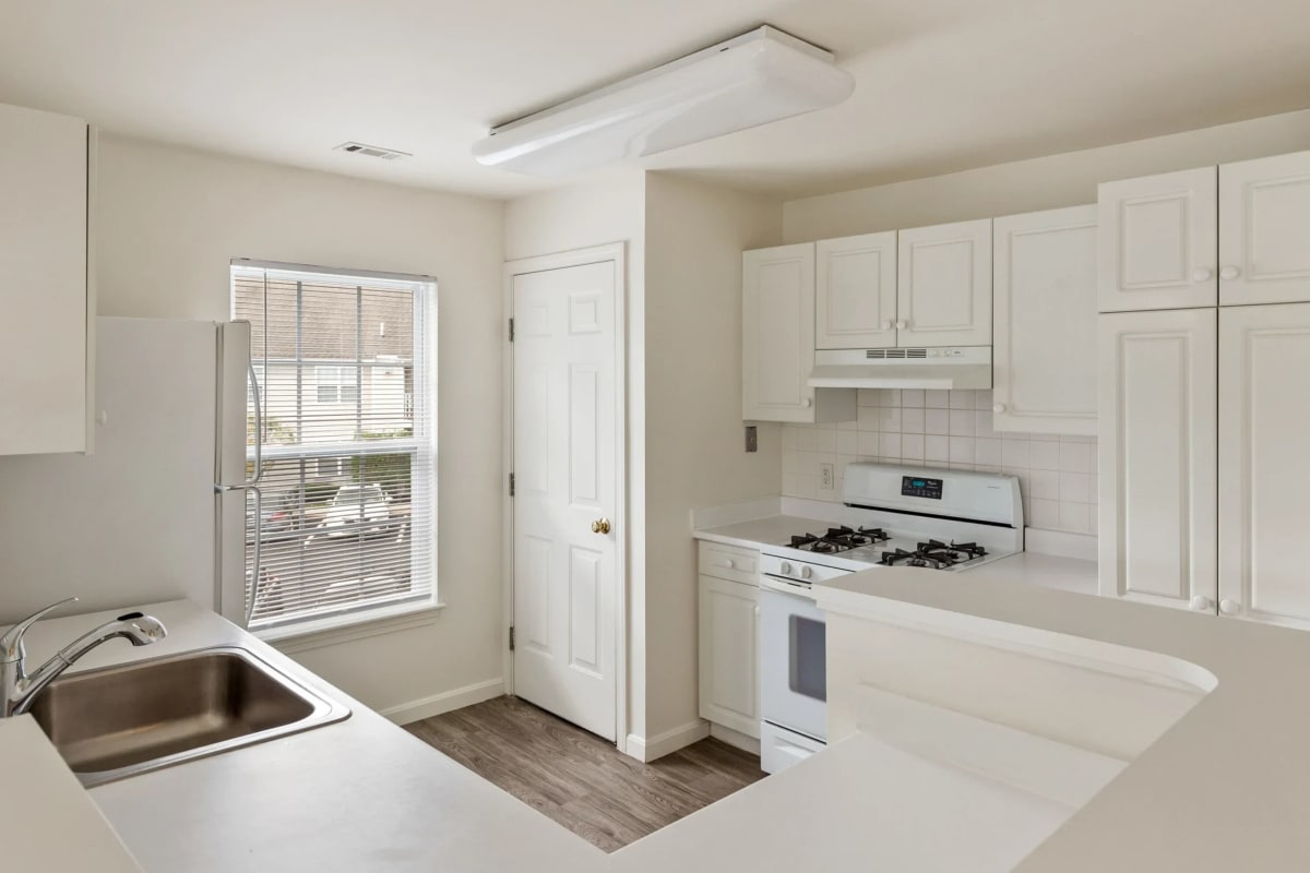 Apartment kitchen at Orchards Apartments in Marlborough, Massachusetts