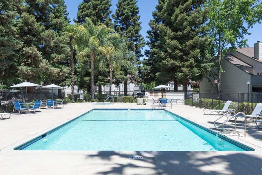 Our beautiful swimming pool at Ashford Park in Sacramento, California