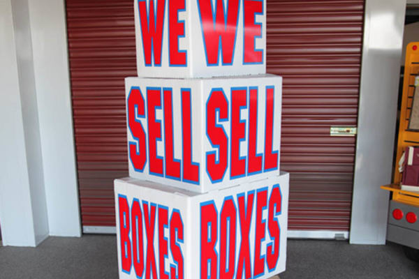 Boxes sold at STORBOX Self Storage in Pasadena, California