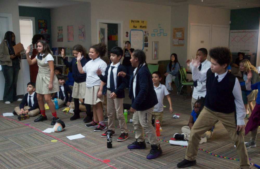 Students dancing at M Station in Austin, Texas