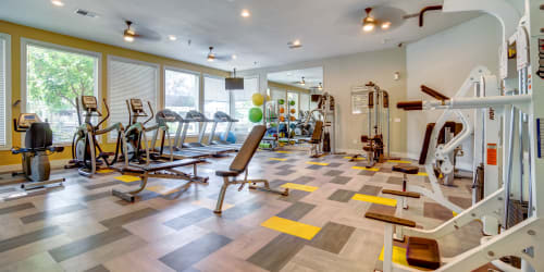 Getting ready for a jog at Hawthorn Village Apartments in Napa, California
