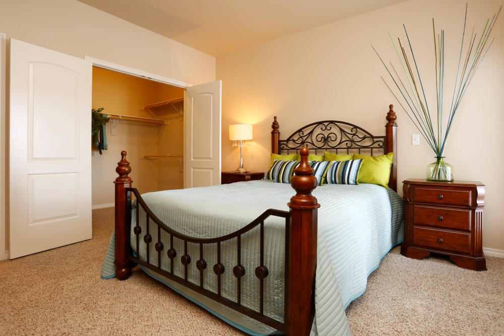 Model bedroom at The Preserve at Greenway Park in Casper, Wyoming