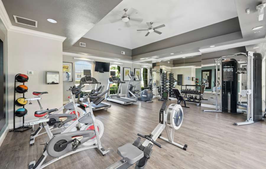 Work out room at Villa Del Sol in Sunnyvale, California
