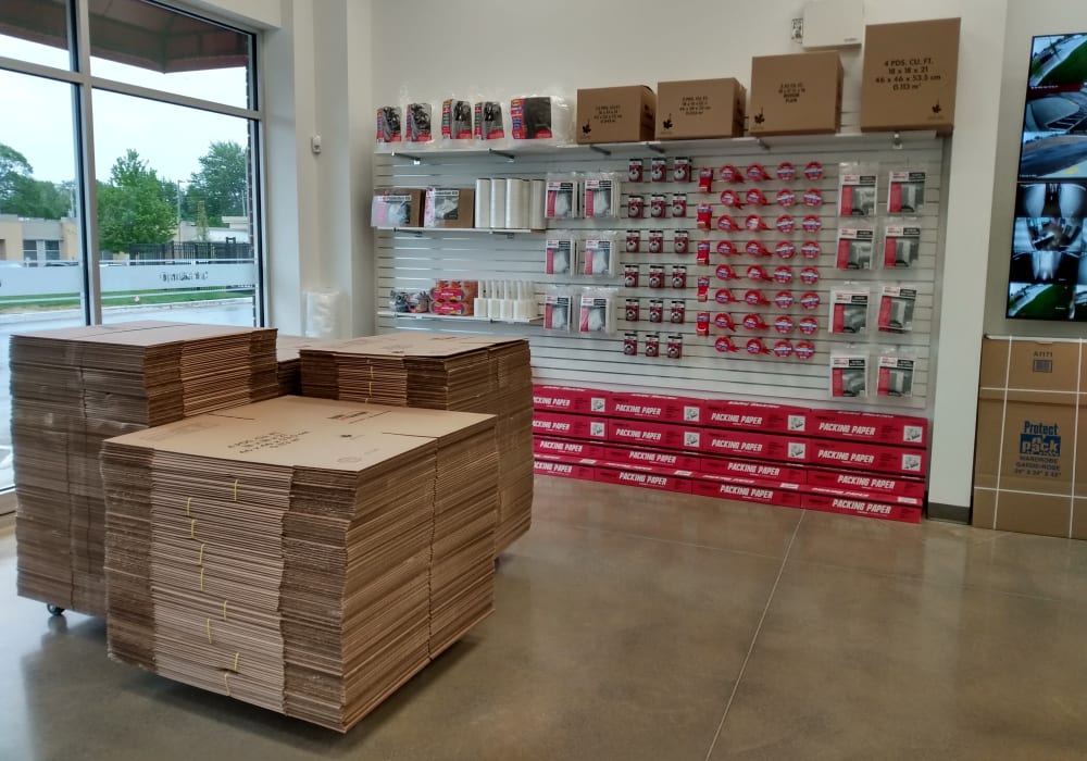Boxes available at Apple Self Storage - Leamington in Leamington, Ontario