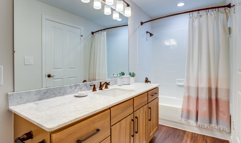 Spacious bathroom at Riata Austin in Austin, Texas