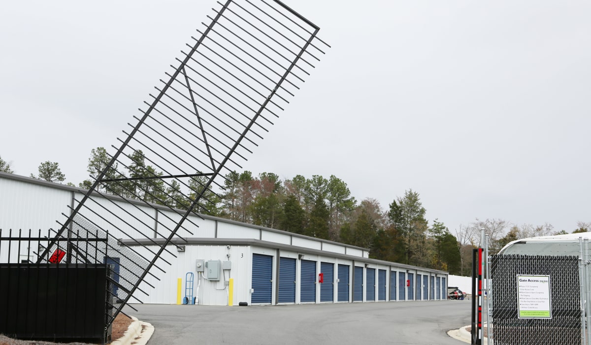 Midgard Self Storage access gate at storage units in Lake Wylie, South Carolina