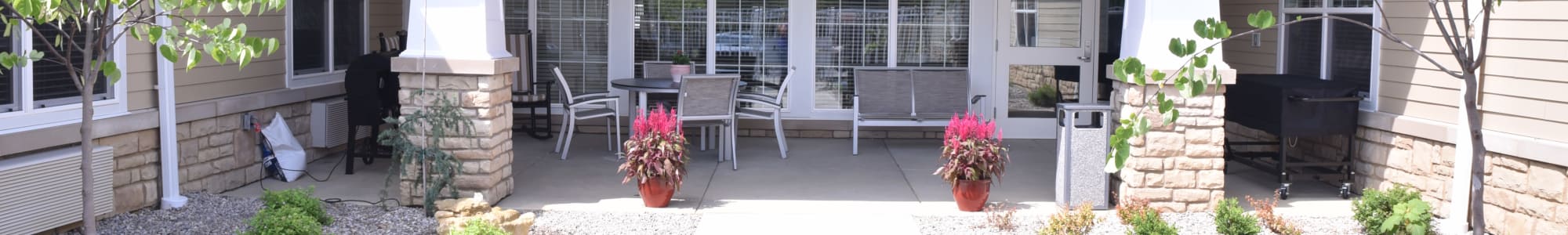 Outside patio at Norwich Springs Health Campus in Hilliard, Ohio