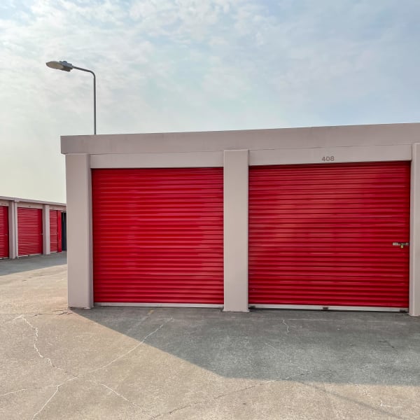 Outdoor storage units at StorQuest Self Storage in Napa, California