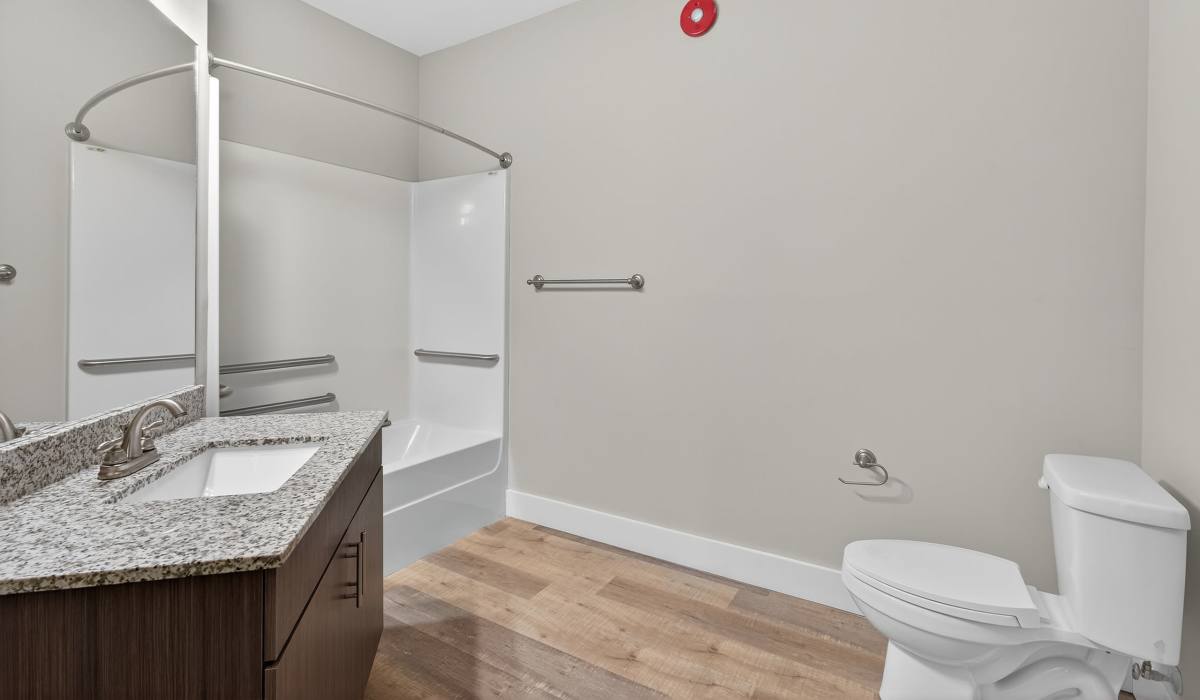 Bright bathroom at Palomar Stables in Lexington,Kentucky