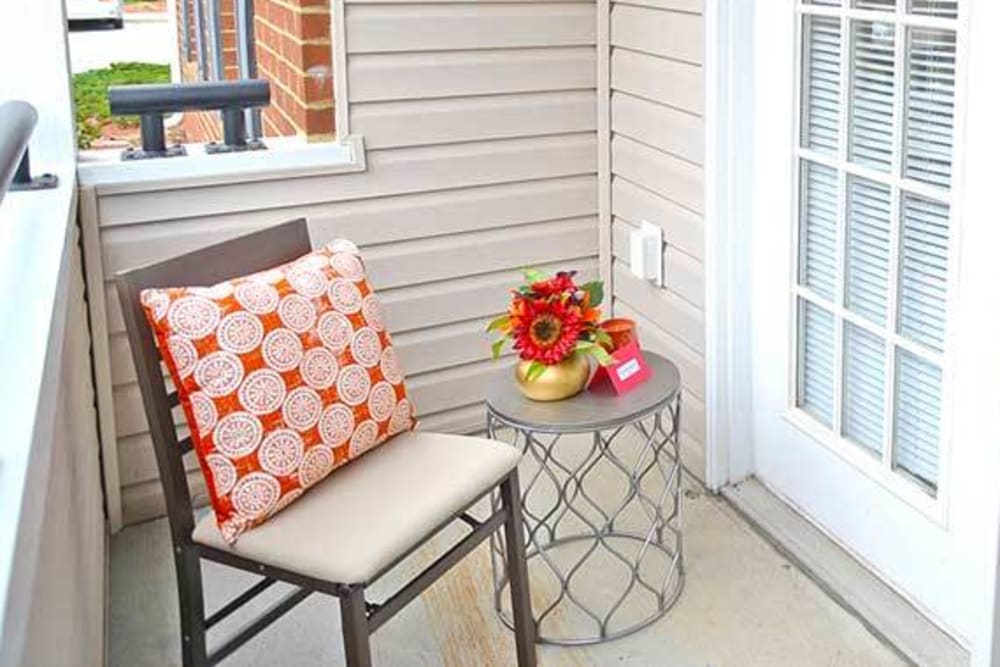 Wonderful bright balcony at Longhill Grove in Williamsburg, Virginia
