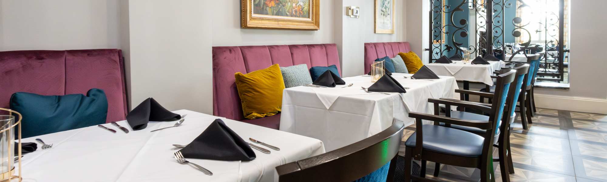 Dining area at The Barclay at Vero Beach in Vero Beach, Florida