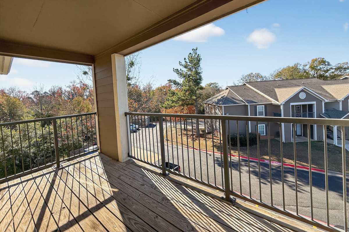 Private balcony at Lakeside in Mt Pleasant, Texas