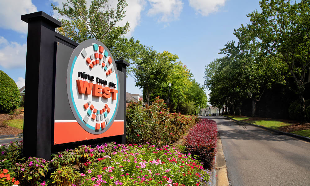 Branding on the main sign in front of Nine Two Six West in Augusta, Georgia