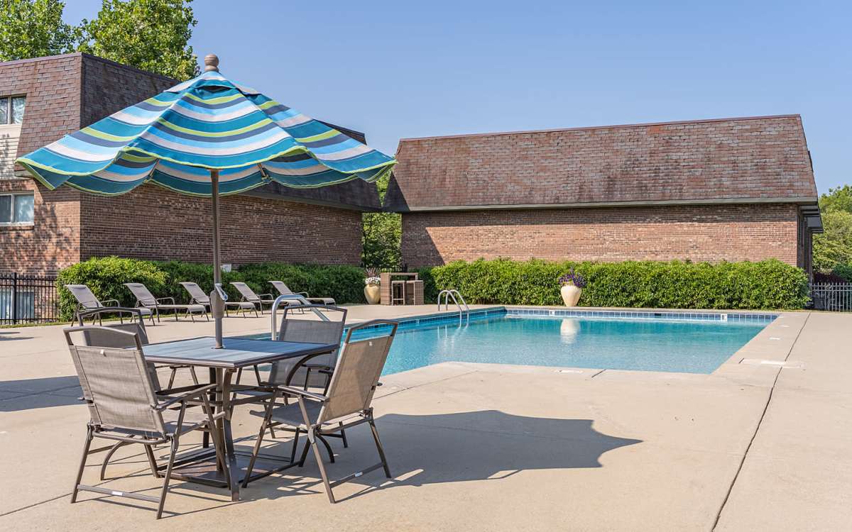 Charming swimming pool at Millcroft Apartments & Townhomes in Milford, Ohio