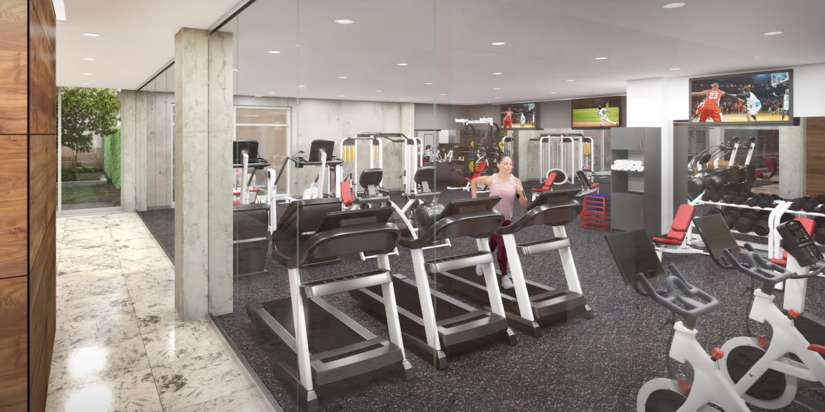 Gym at Optima Verdana® in Wilmette, Illinois