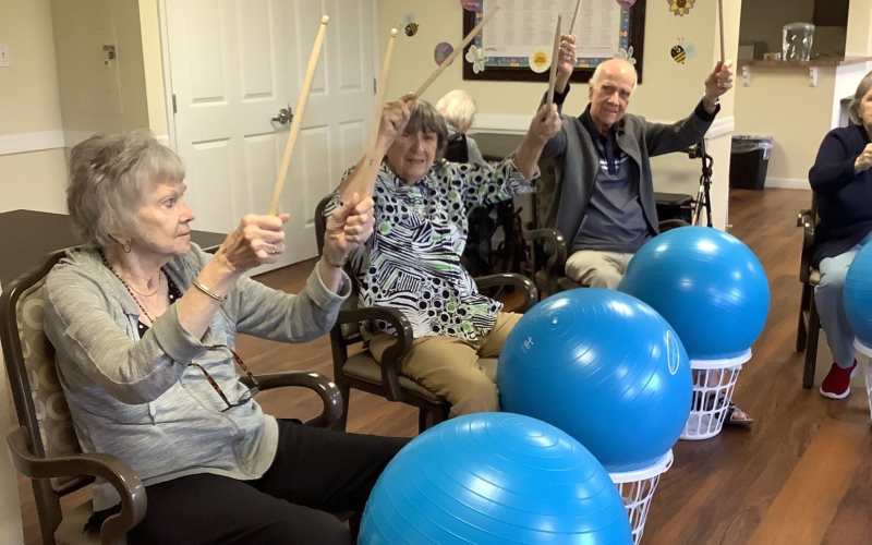 Residents participating in a fun group activity at Grand Villa of Port Charlotte in Port Charlotte, Florida