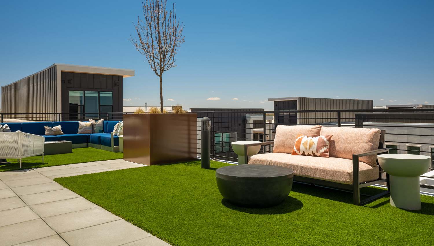 Roofless seating at Olympus Latitude in Albuquerque, New Mexico