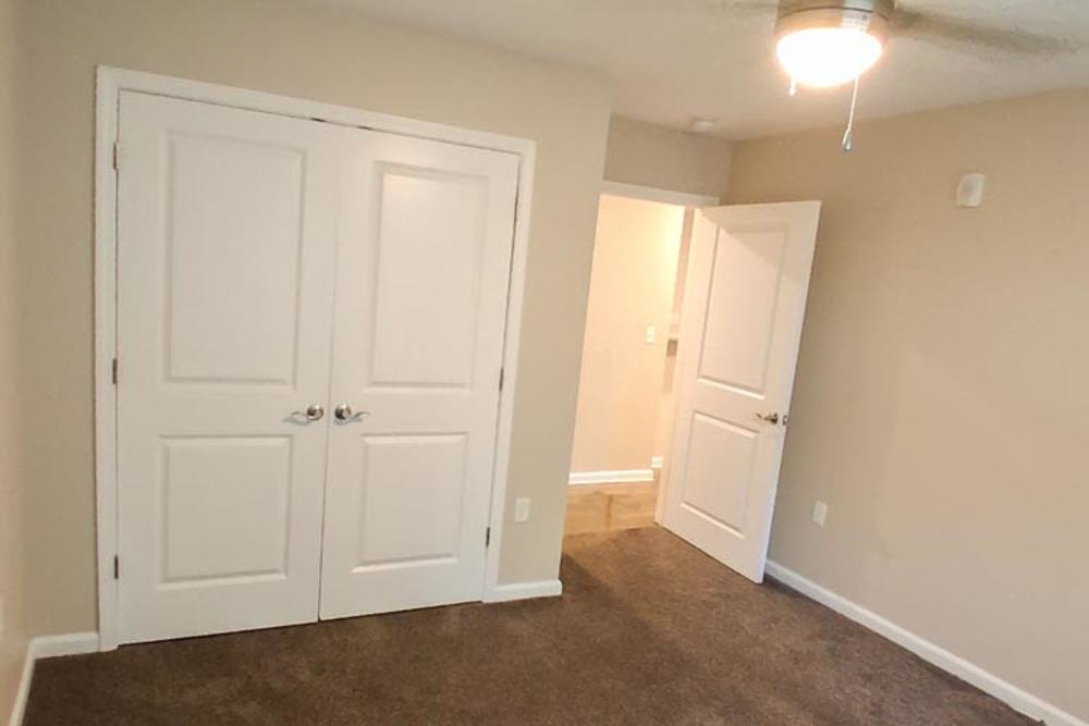 Closet in the bedroom at Adair Court in Atlanta, Georgia