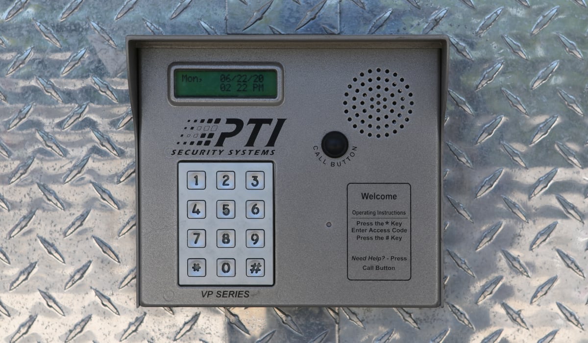 Security access at Midgard Self Storage in Key West, FL