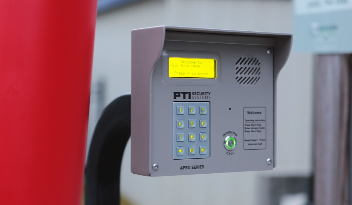 Keypad at Midgard Self Storage in Cashiers, North Carolina