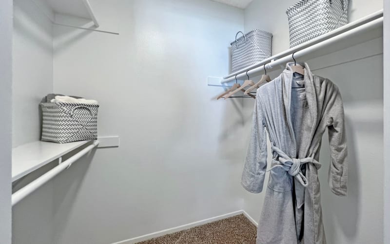 An oversized closet at Portofino Townhomes in Wilmington, California