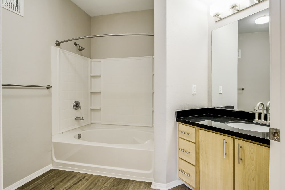 Spacious bathroom at Brooks Landing in Modesto, CA