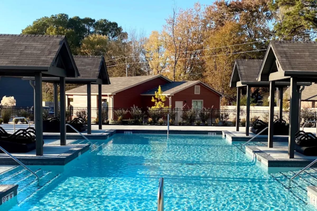 Resort style pool area at Atlas at Cabot in Cabot. AR
