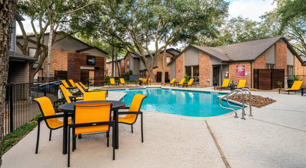 Residents out for a barbeque at The Edge at Clear Lake in Webster, Texas