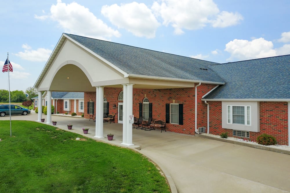 Panoramic view of the facility at Garden Place Red Bud in Red Bud, Illinois