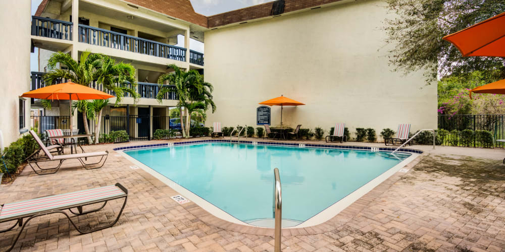 The sparkling pool at Coronado Springs East in Palm Springs, Florida