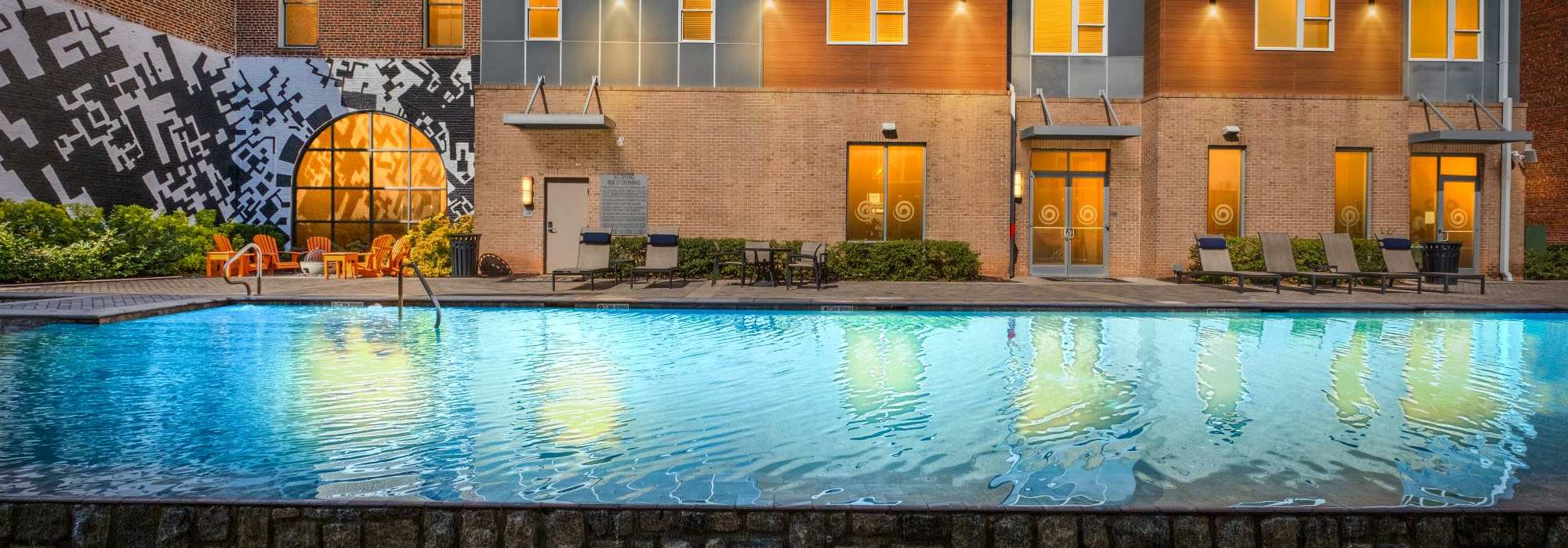 Rendering of residents swimming pool at Lofts at Capricorn in Macon, Georgia
