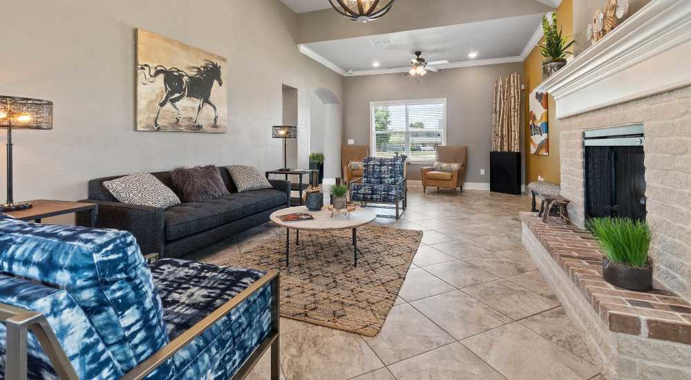 Community lounge area of the clubhouse at Pine Creek in Paris, Texas