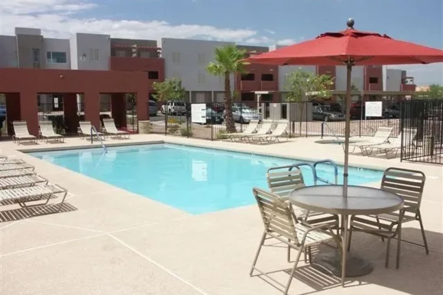 Rendering of residents swimming pool at Los Pecos Senior Apartments in Las Vegas, Nevada