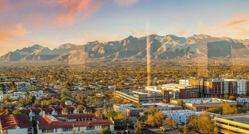 Neighborhood aerial at The Pacific and Malibu in Tucson, Arizona