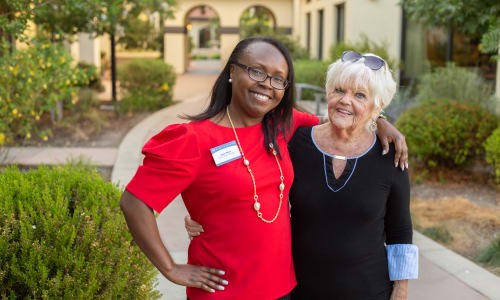 Friendly staff at Merrill Gardens.