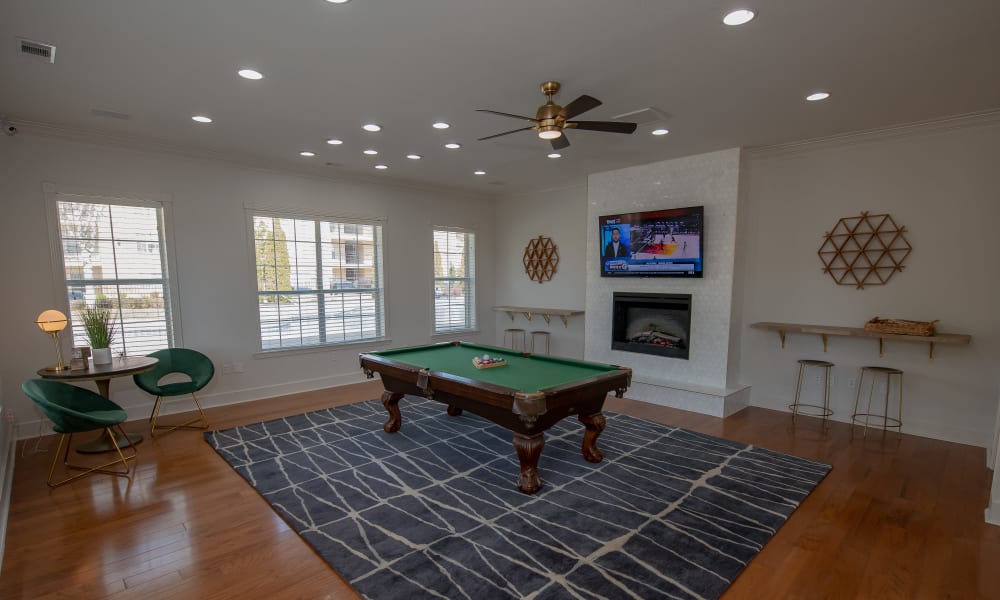 Clubhouse pool table at Lexington Park Apartment Homes in North Little Rock, Arkansas