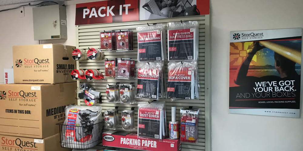 Packing supplies available at StorQuest Self Storage in Loma Linda, California